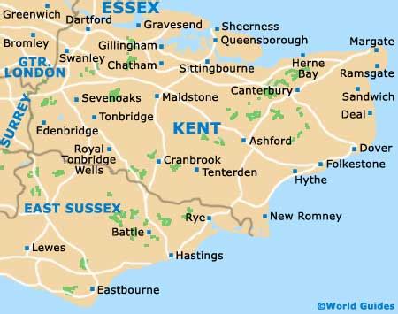 canterbury kent england map